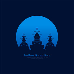Fototapeta premium Vector illustration of Indian navy day.