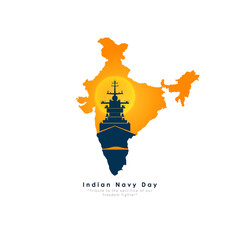 Vector illustration of Indian navy day.