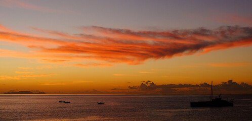 Sunrise and first light, Funchal, Madeira Island Portugal