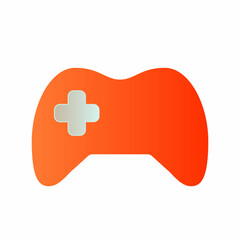 Vector modern trend icon in the style of glassmorphism with gradient, blur and transparency. gamepad for games symbol and icon