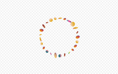 Rainbow Rain Carnival Transparent Background.