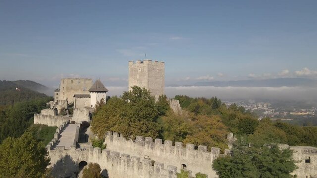 Celje Castle in Slovenia by Drone