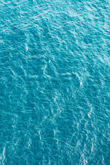 Turquoise sea water background. Aerial view