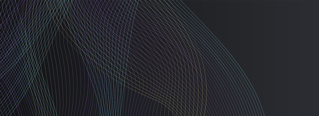 Fototapeta premium Gradient Blend Creative Vector Panoramic Black