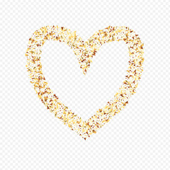 Yellow Tinsel Abstract Transparent Background.