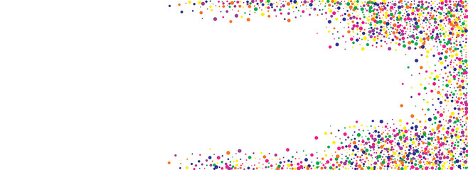 Yellow Confetti Christmas Panoramic White