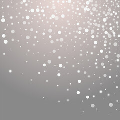 Overlay Snowflake Vector Grey Background. White