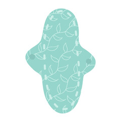 Cloth menstrual pad color. Handmade zero waste swap. Eco-friendly, washable menstrual pad. Feminine hygiene. Reusable sanitary towel.