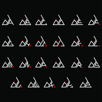 JDA to JDZ letter logo creative design, Multiple triple letter logo design