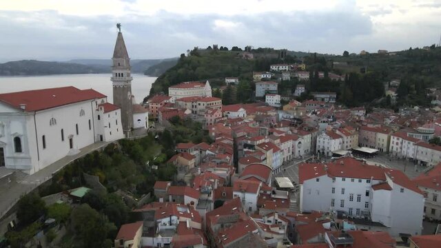 Piran, Slovenia Drone View 3