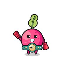 radish boxer mascot character