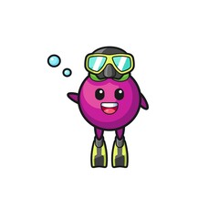 the mangosteen diver cartoon character