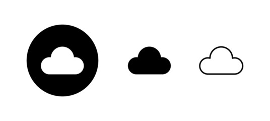 Fototapeta na wymiar Cloud icons set. cloud sign and symbol