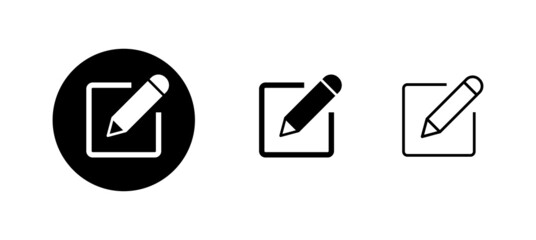 Edit icons set. edit document sign and symbol. edit text icon. pencil. sign up