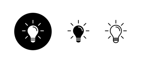 Lamp icons set. Light bulb sign and symbol. idea symbol.