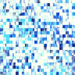 Optical low poly pixel grid dye blur texture background. Seamless washed out geometric ombre effect. 80s style retro square shape pattern. High resolution funky beach wear fashion textile tile.