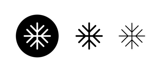 Snow icons set. snowflake sign and symbol