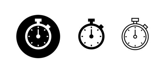 stopwatch icon. Timer sign and symbol. Countdown icon. Period of time