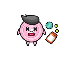 illustration of overdose onion rings character