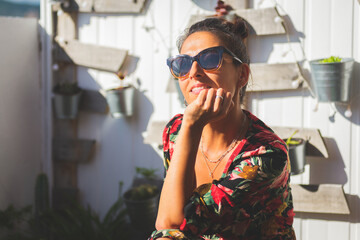 Young woman talking on mobile phone