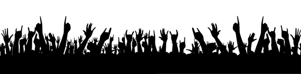 Fototapeta premium Audience Reaction Crowd Banner