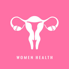 Uterus icon, women health poster