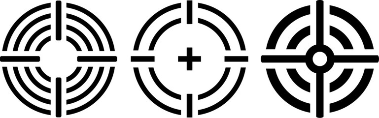 Gun shooting target vector icon