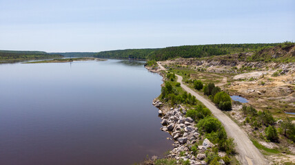 Obraz premium Amur region, Zeya River, Chagoyan neighborhood