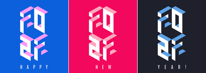 Isometric Logo for New Year 2022