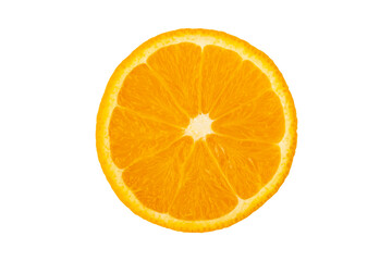 Half sliced navel orange isolated on white background with Clipping Path