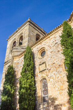 Tower of the historic Condes de Gomara palace in Soria, Spain