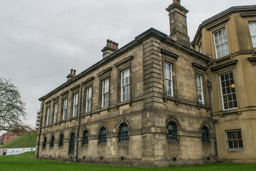 Facade of historical York Crown Court in York England