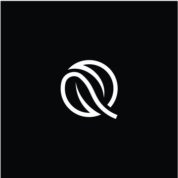 initials letter Q vector icon natural leaf logo design