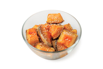 Baked pumpkin slices