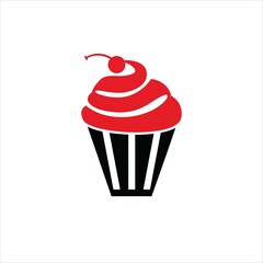 cherry bread logo vector template