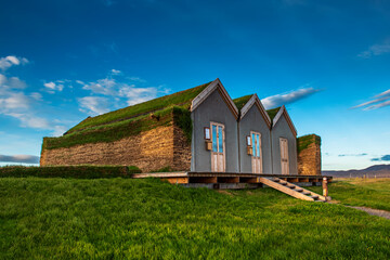 Obraz premium Icelandic turf houses