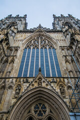 Fototapeta na wymiar Stained glass of the Great West Windows of the York Minster Cathedral