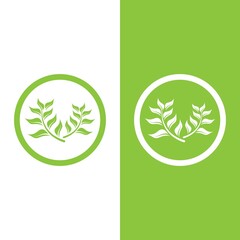 Logos of green Tree leaf ecology
