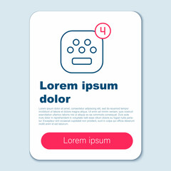 Line Taxi mobile app icon isolated on grey background. Mobile application taxi. Colorful outline concept. Vector