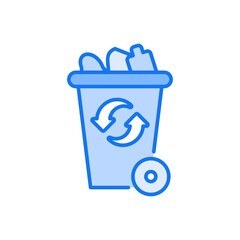 Trash Is Empty vector blue colours Icon Design illustration. Web And Mobile Application Symbol on White background EPS 10 File