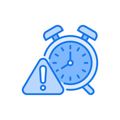 Time Alert vector blue colours Icon Design illustration. Web And Mobile Application Symbol on White background EPS 10 File