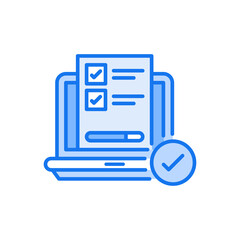 Successful Submission vector blue colours Icon Design illustration. Web And Mobile Application Symbol on White background EPS 10 File