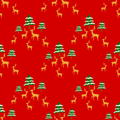 Red, green, Christmas team background pattern for screening on various materials such as bags, handkerchiefs, curtains, sheets, wrapping paper, boxes, cards, cell phone cases, mugs, plates, etc.