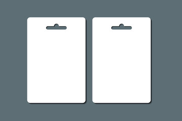 Blank paper packaging with hand tab for mockup design and branding, illustration.
