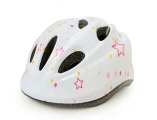 Protective helmet for bicycle, skateboard, inline skates, scooters isolated on white background