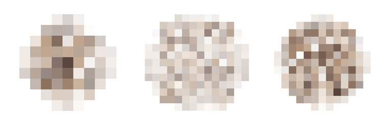 Censored pixel bar set. Nudity skin or sensitive text adult content cover. Censored picture vector illustration.