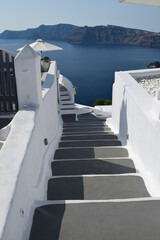 Stair with see view in Santorini