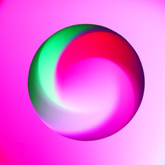 Colorful sphere in bright background. Abstract Gradient Ball. Vector illustration