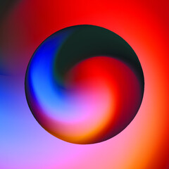 Colorful sphere in bright background. Abstract Gradient Ball. Vector illustration