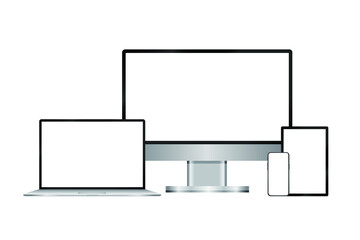 mockup equipment technology, vector illustration